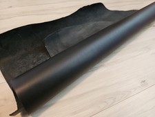 2-3oz JET BLACK MATTE FINISH SMOOTH GRAIN 2pc SINGLE BEND LEATHER PANEL 13 sq