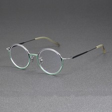 Vintage Pure Titanium Round Eyeglass Frames Optical RX Glasses 48-22-145