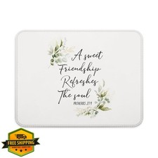 Sage Green Christian Mouse Pad Eucalyptus Bible Verse Desk 9.5x7.9