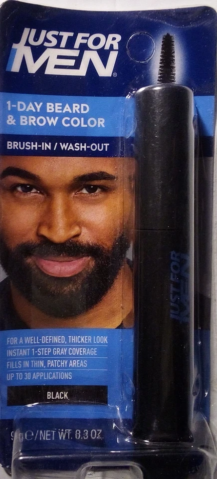 3 PK Solo para Hombres 1 Día Color de Barba y Cejas Negro Color de Cabello Temporal Envío/S GRATIS Foto 3 de 3