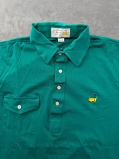 Vintage Slazenger Augusta National Golf Shop Shirt Mens XL Green 80s Polo