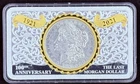 Morgan Silver Dollar 100 Year Ann.  & Gold Enhancement,Total Weight 5.37 Ounces