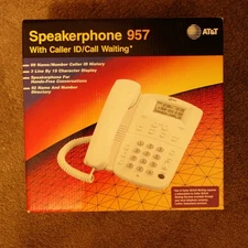 AT&T 957 Corded Speaker Phone System w/ Caller ID Call Waiting. 2000.