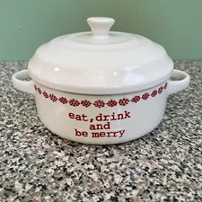 Covered Stoneware Mini Brie Bake & Serve Dish With Sentiment