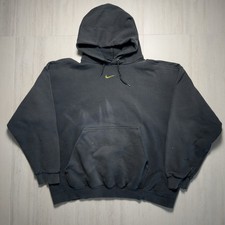 Vintage 90s Nike Hoodie Center Swoosh Faded Hunter Green Mens XL Made In USA