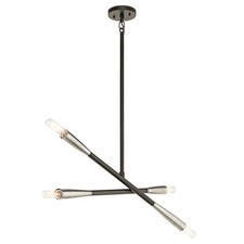 Kichler 43794BK Branches 33.5" 4-Light Chandelier in Black