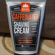 Pacific Shaving Co. Caffeinated Spearmint Shaving Cream Vegan 3.4 oz Tube