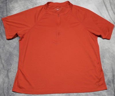 Arc'teryx Shirt Mens Medium Orange Short Sleeve 1/4 Zip Athletic Top Performance
