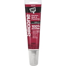 Dap 2.8 Oz. Kitchen  Bath 100 Silicone Rubber Sealant, White 7079800750 DAP