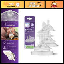 Extra Fast Flow Baby Bottle Nipples 4-Pack Anti-Colic, No-Drip, BPA-Free