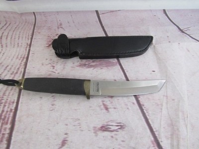 PRE-1991 COLD STEEL MASTER TANTO, SAN MAI, BRASS HARDWARE, SHEATH (472)