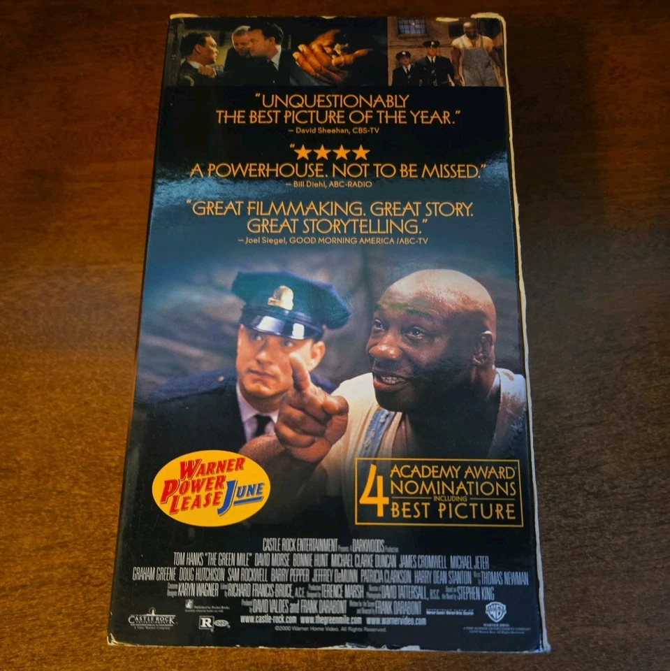 The Green Mile Screener Promo VHS VCR Video Tape Used Tom Hanks  Foto 2 de 4