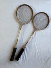 2 Vintage Badminton racquets by Regent Golden Eagle/Don Budge 1960