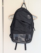 Topo Designs Daypack Ballistic Black Leather 20L Cordura Made In USA