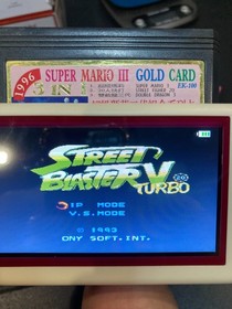 Famicom NES Juego EK-100 3 en 1 Mario 3, Double Dragon 3, Street Blaster V Turbo