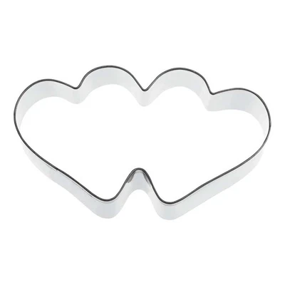 Coupeur Biscotti Double Cœur Acier Inoxydable - Paderno - Formes Confiserie - Photo 1/4