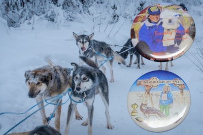 Iditarod Beverly Masek button Alaska Nome sled dog