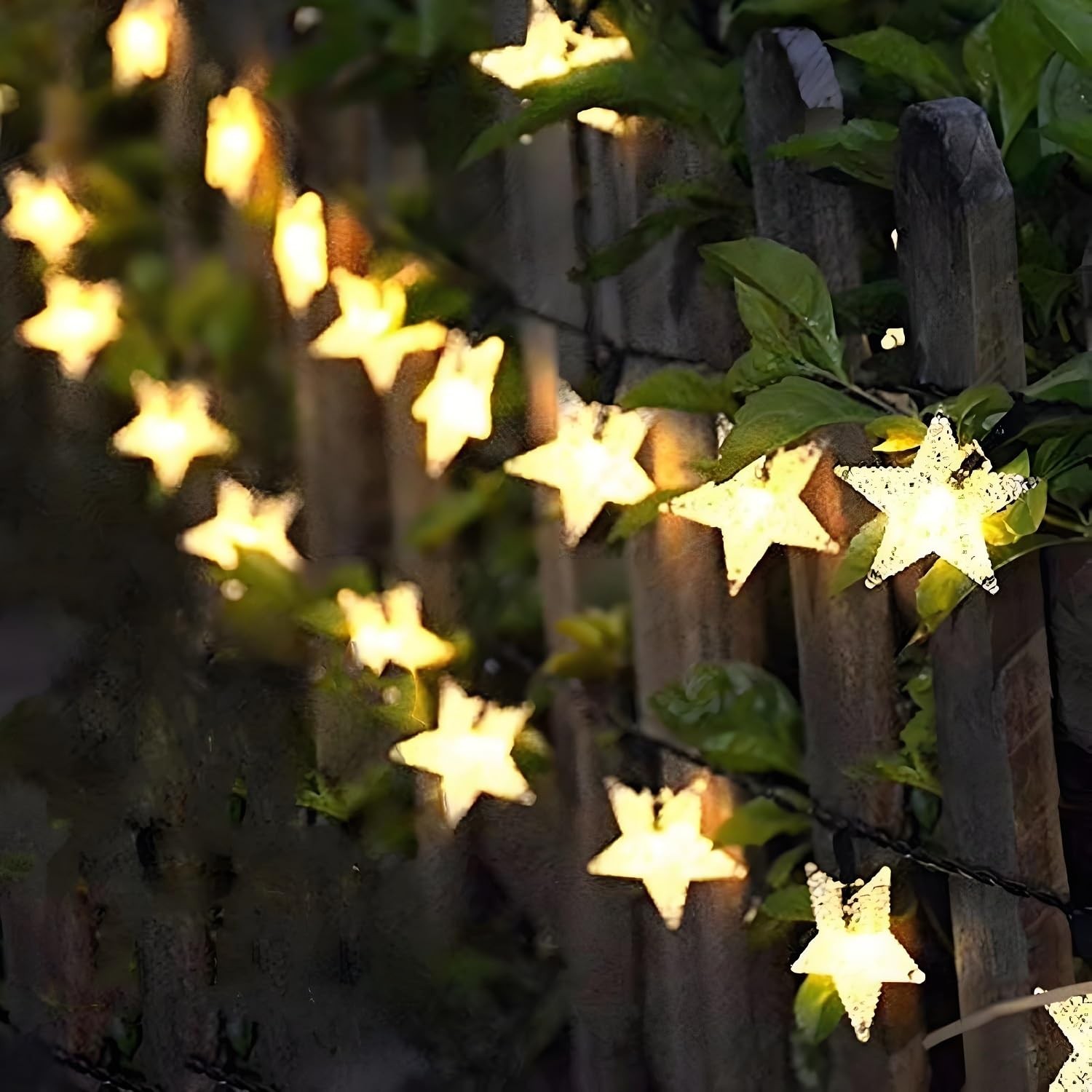 FANSIR Solar String Lights Garden, 100 LED Star Fairy 100 LED, Warm White
