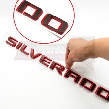 For 2019-2024 Silverado Tailgate Letter Logo Emblem Badge Z71 Lt Ltz Black Red