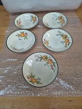 5x Cloverleaf Peaches and Cream 16cm Cereal Bowls 6.5" Inch