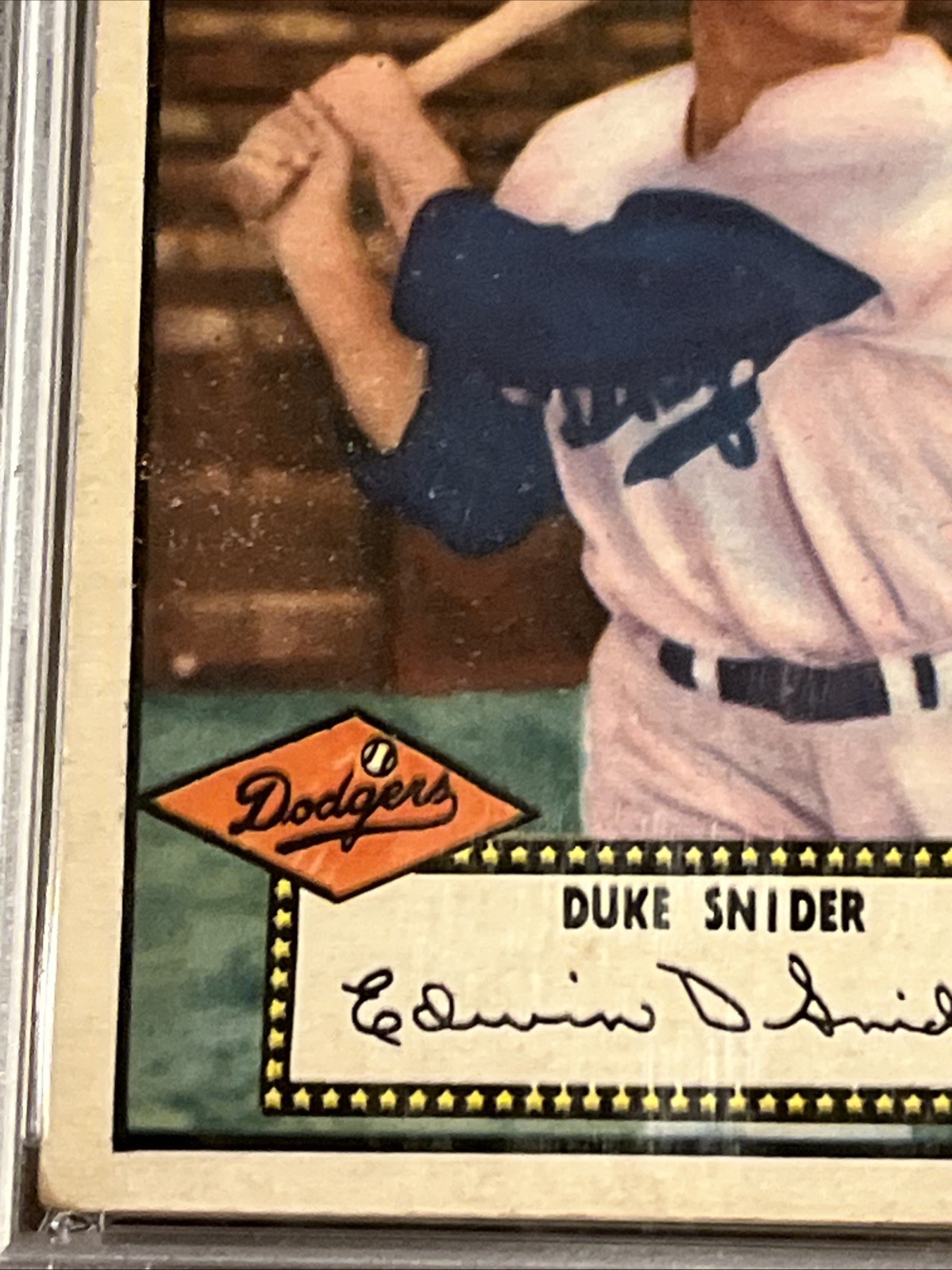 🟦🔥Duke Snider🔥🟦1952 Topps #37 HOF PSA 3 VG-EX CENTERED Dodgers BLACK BACK view 6