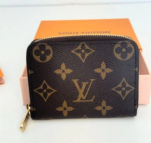 Louis Vuitton Monogram Zippy Zip Around Wallet Coin Purse Brown