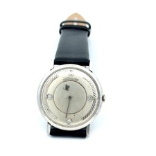 Vintage Jaeger LeCoultre  14k White Gold Mystery Dial Manual Winding Watch