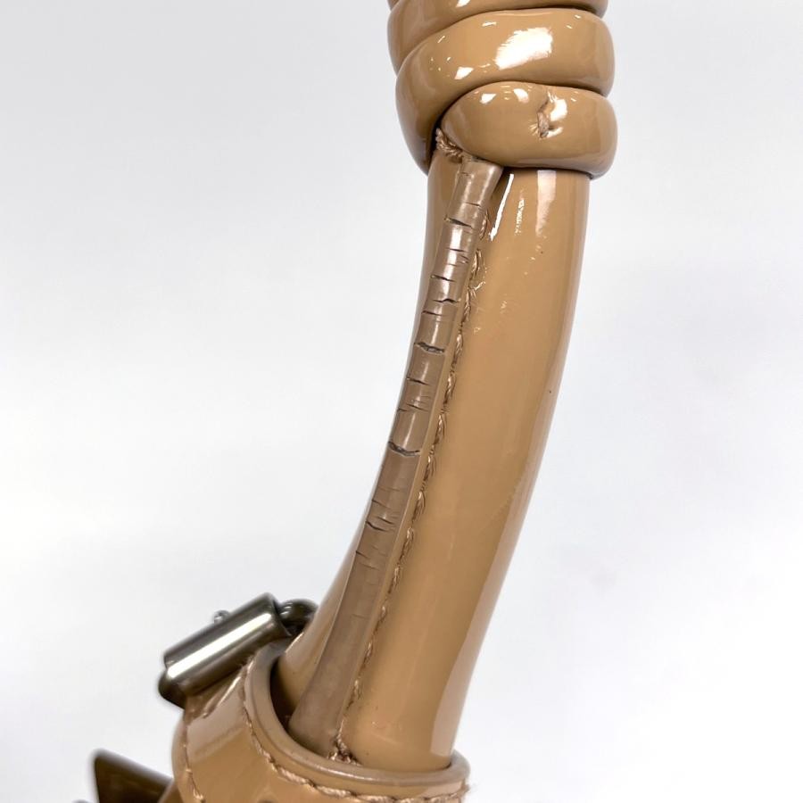 BALENCIAGA Bistro Basket XS 2-Way Shoulder Bag Patent Leather Beige #BS1856 thumbnail 4