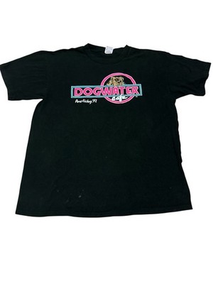 Vintage 90s Dogwater Cafe Port Richey FL T-Shirt XL Anvil Single Stitch USA Made