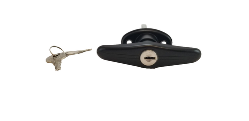 Locking T- Handle Bauer T303 Black Rivet-Mount T-Handle Lock - Clockwise Turn For Truck Caps, Toppers & Camper Shells T Handle Lock - Foto 12