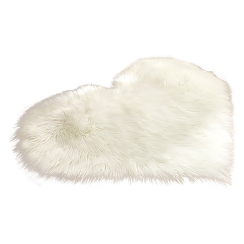 Fluffy Heart Shaped Rug Faux Area Rug Bushy Room Carpet for Living Room 40X50CM - Picture 9 of 75