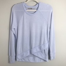 Athleta Serenity Criss Cross Sweatshirt-Long Sleeves-Light Blue-Size XS