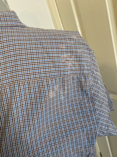 James Pringle Golf Short Sleeve collared Check Shirt Men's in size Large - Picture 6 of 7