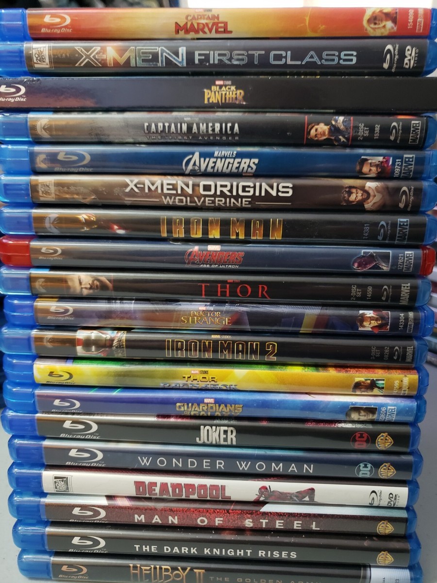 Lot x19 Blu-Ray DvD Marvel DC comic book movies xmen