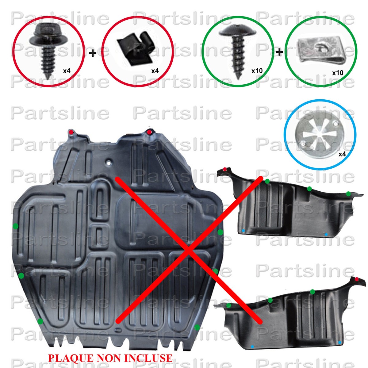 OTOTEC Lot De 26 Clips De Fixation Sous Le Capot De Moteur Compatibles Avec Audi A4 B8 2008-2017 Q5 2008-2018 A5 2008-2012