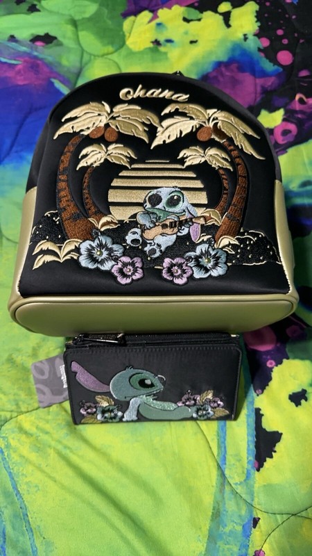Loungefly Disney Lilo And Stitch Satin Stitch Mini Backpack & Wallet Set