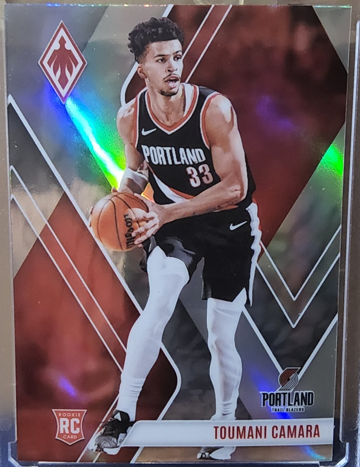 2023-24 Panini Phoenix #269 Toumani Camara Silver Holo Prizm Rookie SP Blazers