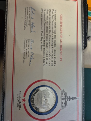 Numisbrief USA Independence Day Unabhängigkeit 1976 Silber Medaille PP Proof - Bild 3 von 8