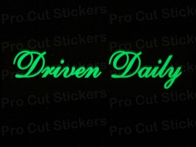 Driven Daily Small to Large Glow in the Dark Luminescent Vinyl Stickers ...