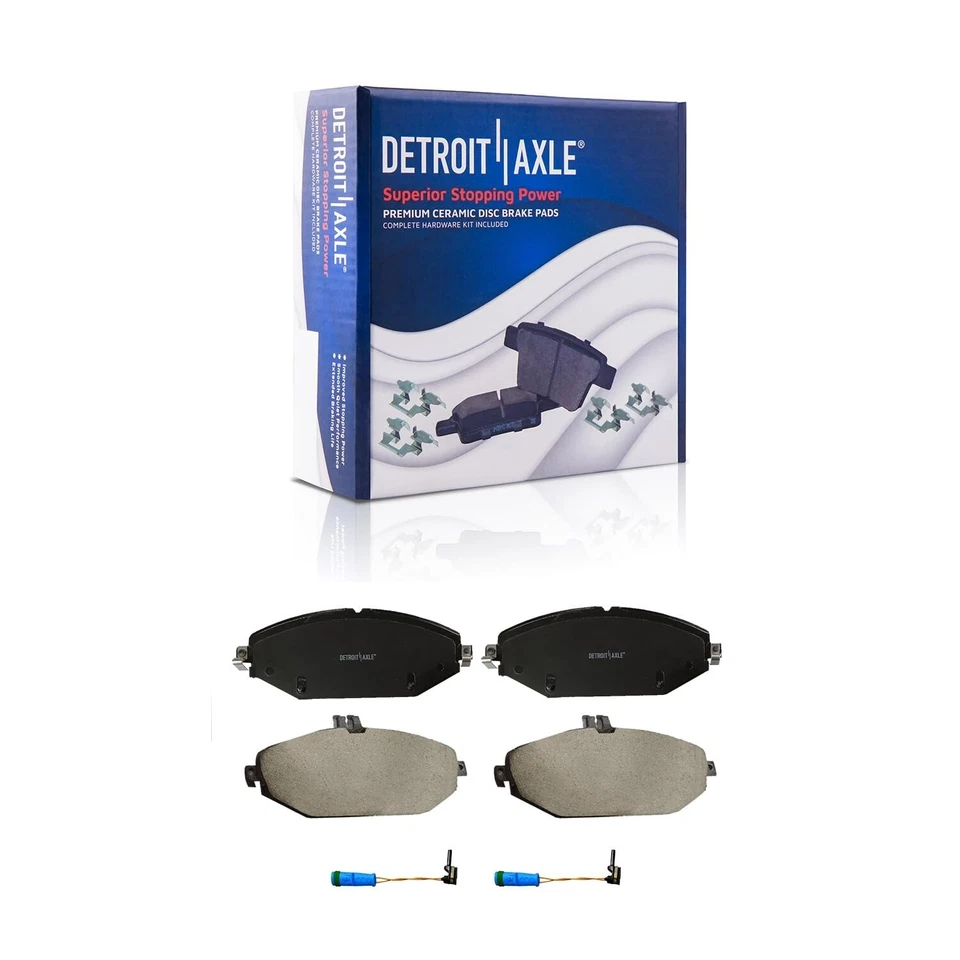 Pastilhas de freio dianteiras de cerâmica rotores de disco perfurados para 2015 - 2021 Mercedes-Benz C300 - Imagem 4 de 4