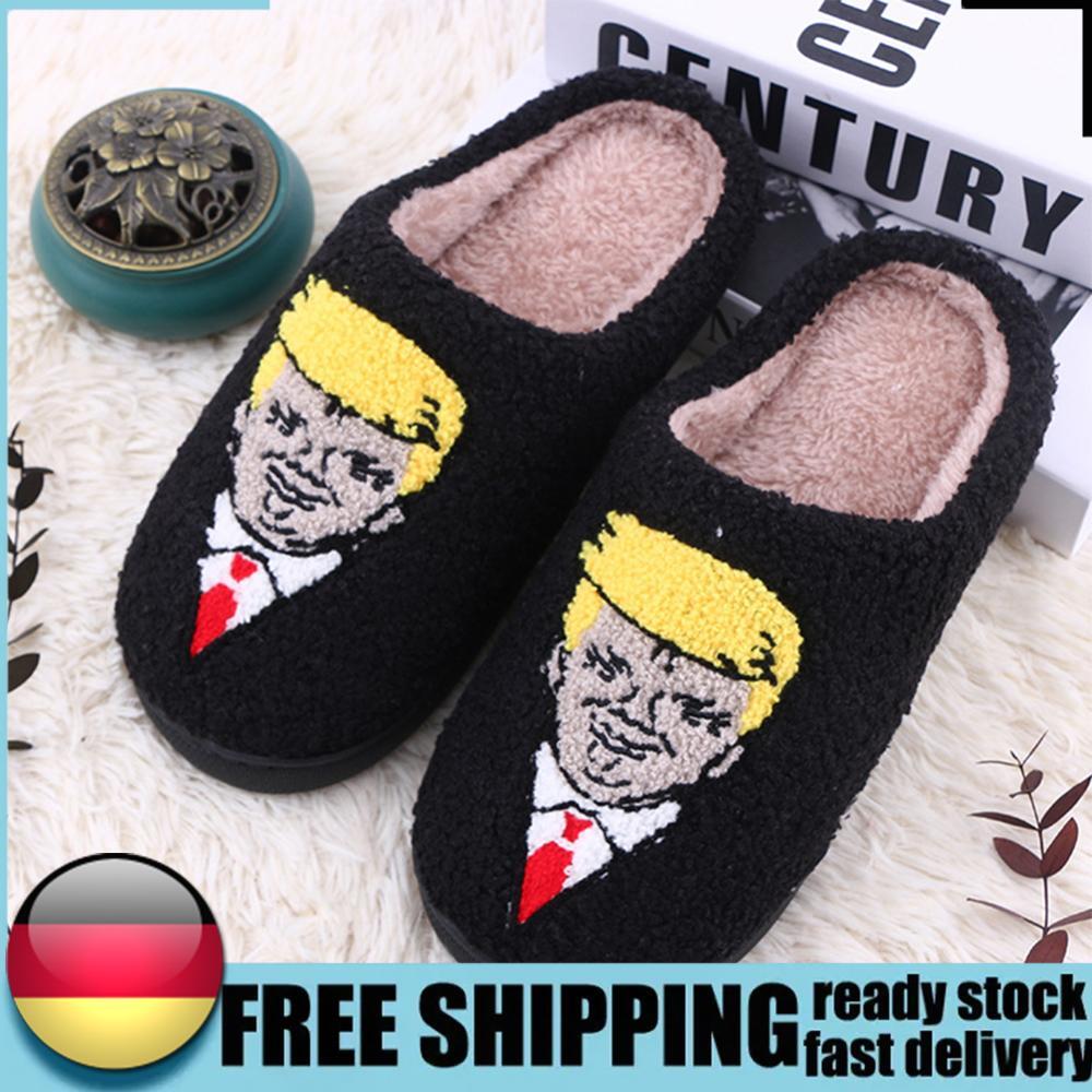 APL Peluche Trump Parrucca Pantofole Comode Soffici Casa Pantofole Creative per Uomo Donna