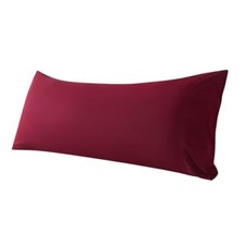 Body Pillow Cover Cotton Fabric, Long Pillow Case 21" x 54" Burgundy Red