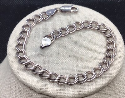 Vintage Sterling Silver 925 Chunky Chain Link Bracelet 8
