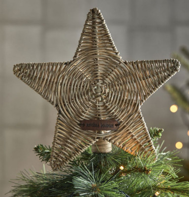 Riviera Maison Star Tree Topper  Rustic Rattan Christbaum Spitze Stern Rattan 