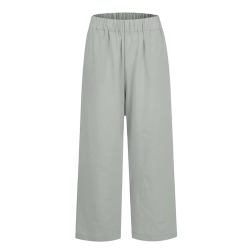 Summer Womens Ladies Cotton Linen Loose Casual Harem Pants Drawstring Trousers - Picture 6 of 34