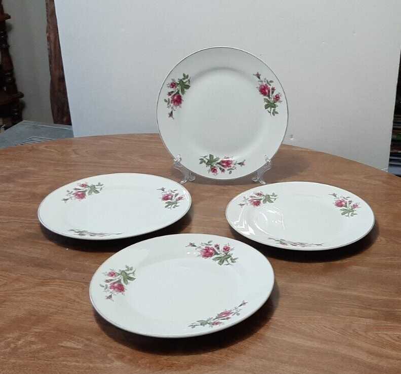Set Of Vintage Rose Theme Dinnerware Made In China 16 pieces