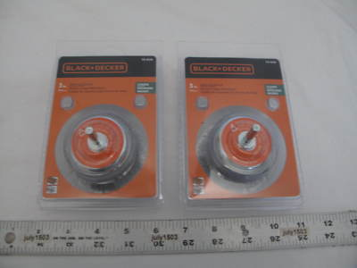 #ad 2 NEW Black amp; Decker 3quot; Coarse Wire Cup Brush 70 609 Grind Strip Paint Rust $22.90