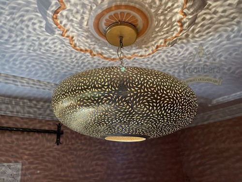 Brass ceiling lamp, Pendant Brass lamp, Gift christmas, Lampshades Lighting New - Picture 4 of 10
