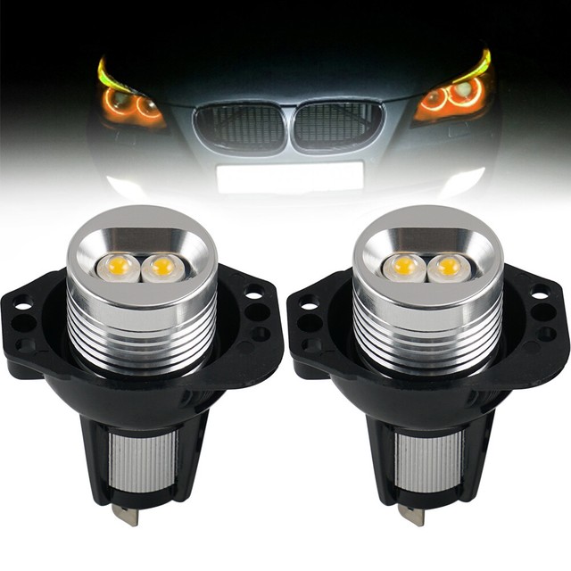 Fits For BMW 3 E90 E91 Angel Eyes Ring LED Marker Yellow Halo Ring