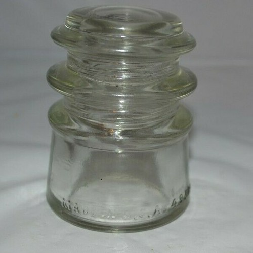 Armstrong's no 3  49 56  Clear Glass Insulator - 3" Tall Marked - Mint condition - Foto 4 di 10